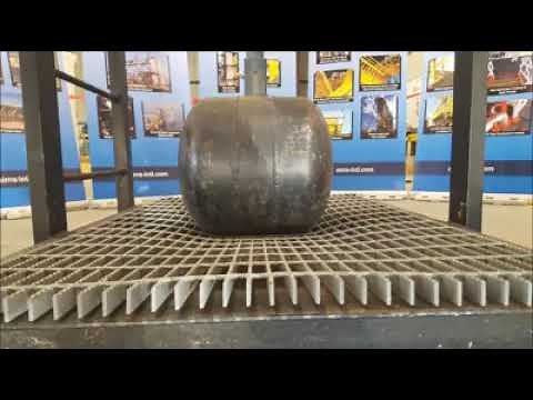 AIMS Composites FRP Grating vs Steel Grating Drop Test