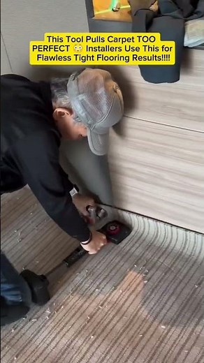 This Carpet Stretching Tool Is INSANE 😱 Perfectly Tight Fit in Seconds #Tools #ASMR #Flooring