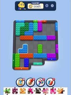 Color block jam puzzle 3D level 185 4-21-26 - used coins