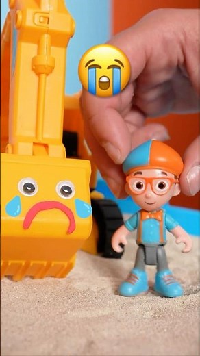 Oh NO! Help the ☹️ Sad Excavator Be Like a Happy Blippi 😊! #shorts #blippi