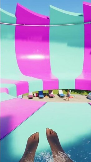 Aqua Tornado Water Slide POV - Planet Coaster 2 #waterslide #waterpark #planetcoaster2