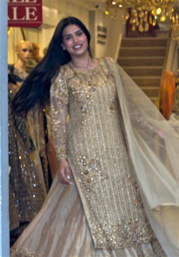 Beautiful Long Kameez with Farshi Lehenga: Latest Design Showcase