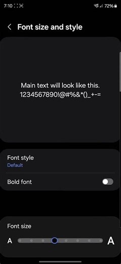 Android How to change font size on Samsung S24 series #android #font