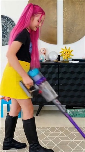 K-pop superhero demon hunters vs. normal family, who can handle chores better?