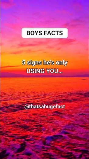 5 signs he's only USING YOU #shorts #psychologyfacts