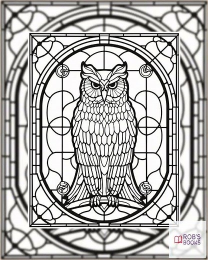 150 Stained-Glass Owl Coloring Pages