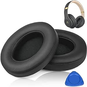 HiFan Replacement Ear Pads for Beats Studio 2.0 & 3.0 Wired/Wireless B0500 / B0501 - Extreme Comfort Ear Cushions Replacement kit Noise Isolation Adaptive Memory Foam Ear Cover, 2 Peices (Shadow Gray)