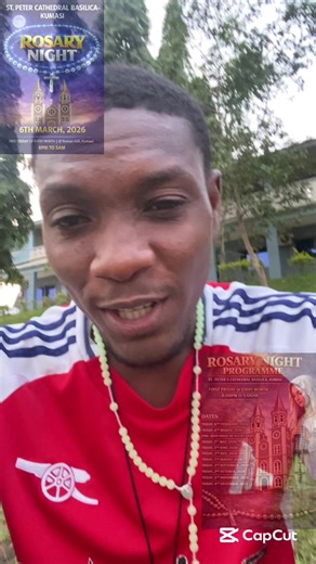 *🌹 ROSARY NIGHT INVITATION🌹* You are warmly invited to a powerful night of prayer, intercession, and Marian devotion at St. Peter Cathedral Basilica, Roman Hill – Kumasi. *🗓 Friday, 6th March, 2026* *🕗 8:00 PM – 5:00 AM* *📅 First Friday of Every Month* *Speaker:* Rev. Fr. Jacob Tardie Adomako (Konongo–Mampong Diocese) *Special Guest of Honour:* Most Rev. Gabriel Justice Yaw Anokye *(Metropolitan Archbishop of Kumasi)* Come and experience the power of the Rosary. *Bring your family, friends,