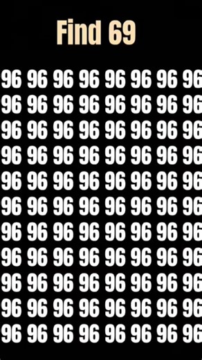 Only Sharp Eyes Can Find 69 😳 | 99% Fail This Brain #Test #Find69 #BrainTest #OpticalIllusion #viral