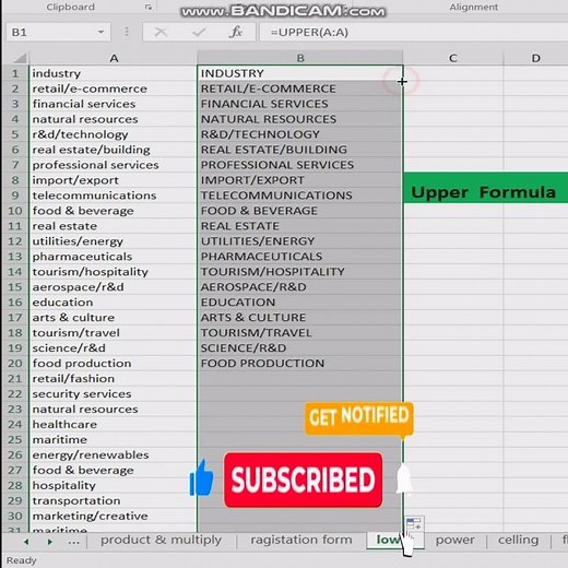 Excel UPPER Formula: Convert Text to Uppercase Instantly (Quick Tutorial) #education #exceltutorial