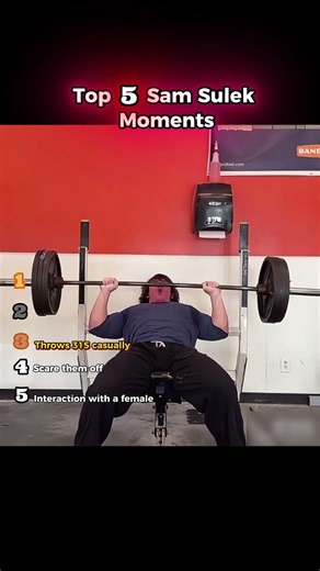Top 5 Sam Sulek Moments #gym #moments #samsulek #viral #viralvideo