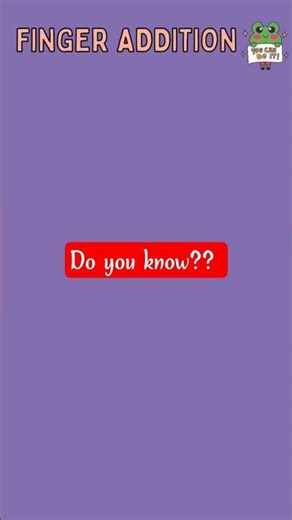 Finger Addition#FingerAddition#KidsMath#EasyMath#AdditionForKids#MathShorts#LearnWithFun#FingerMath