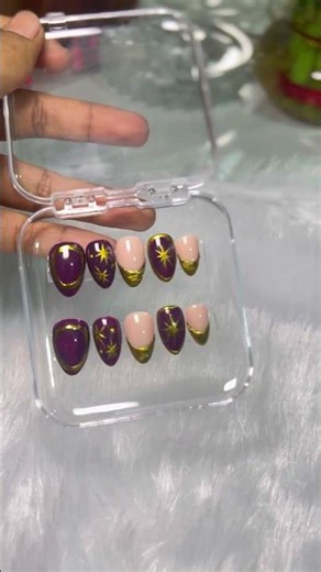 Press On Nail Set 💅 Nude & Golden Ombre Press-On Nails ✨ Elegant French Nail Design |