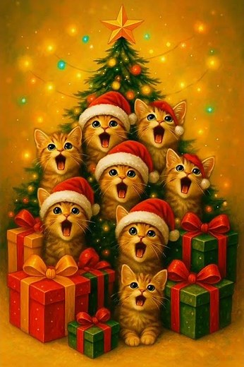🎄 Singing Cat Jingle Bells🐱 Cat Sings Jingle Bells!🎶 Jingle Bells Meow!✨ Christmas Cat Singing