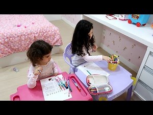 FAZENDO TAREFA DA ESCOLA COM LARA E LÍVIA - PRE SCHOOL ACTIVITIES