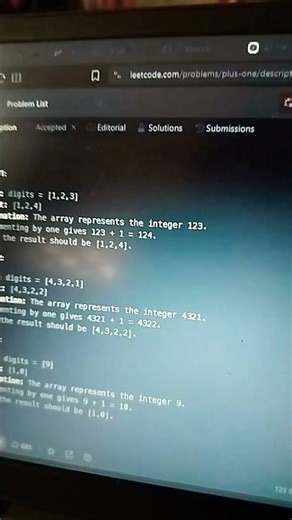 Plus one #leetcode #programming #internship #coding #python #faang