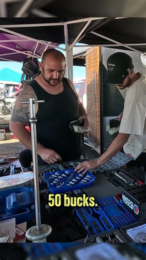 He said it's $80, but I offered $40 CASH! #swapmeet #negotiationskills #tools