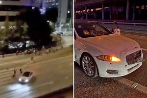 Woman has 'life-threatening' injuries after driver slams into protesters