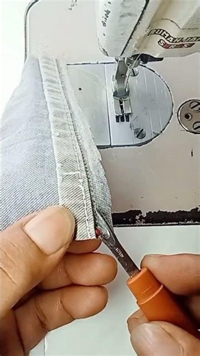 sewing the original hem of jeans