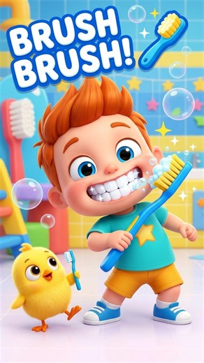 One, Two, Brush Brush! 🪥| Brush Your Teeth Song for Kids | #ToonFizz #NurseryRhymes