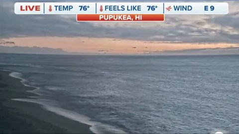 Tsunami en camino: cámara en Pupukea capta el retroceso del océano en tiempo real