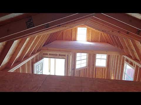 Storage shed to tiny home conversion 12 x 34 portable building