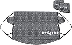 FrostGuard - Premium Winter Windshield Snow Cover with Security Panel and Wiper Cover, Protects from Snow, Ice and Frost (Standard, Baltic Slate)