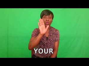 Zimbabwean Sign Language Vocabulary XYZ