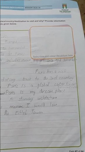 The Educators School solved summer task grade 4 subject Social studies 2025 #gradelevel #viral 👍👍👍👍👍