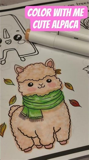 Kawaii Alpaca Fall Learning & Mindfulness for Kids #alpaca #coloringbook #art #caliart #therapy