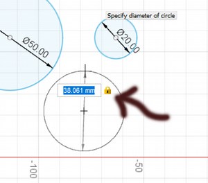 Circle dimension lock