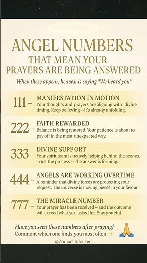 5 Angel Numbers That Mean Your Prayers Are Being Answered🙏