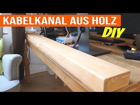 DIY Wooden Cable Raceway // Desk Cable Management