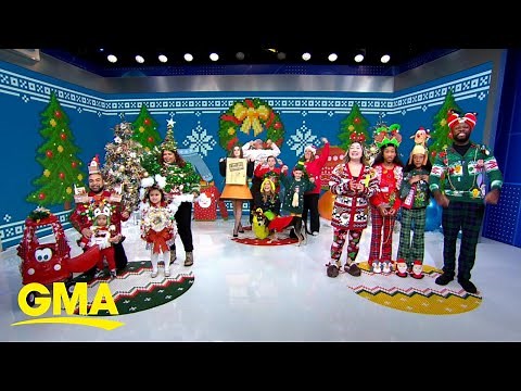 Families face off in ‘Ugly Christmas Sweater Showdown’ l GMA