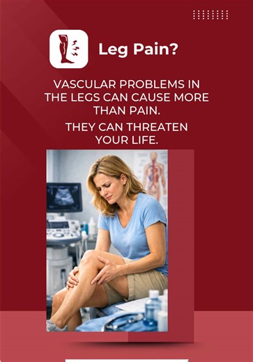 Vascular problems in the legs can cause more than pain. They can threaten your life. Leg pain, swelling, skin ulcers, and blood clots are often signs of serious vascular problems in the legs — conditions that, if left untreated, can lead to amputation, stroke, or even death. That’s why discovering and treating vascular disorders early is essential to save legs and save lives in our community. Some of the most dangerous vascular conditions include: • Varicose veins • Venous insufficiency • Periph
