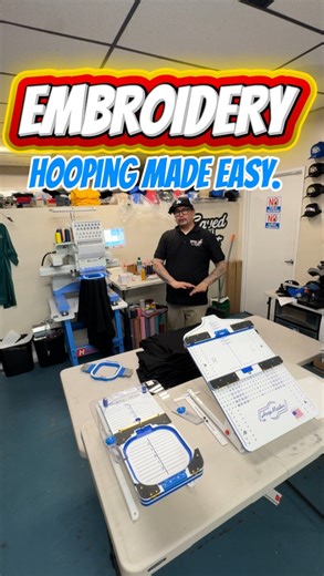 SHOOTERSONDECK, LLC on Instagram: "A hoop station makes hooping an EMBROIDERY job so much easier and swifter! 🧵🪡🎯 EMBROIDERY ✅ DTF Transfers & Printing✅ CUSTOM BANNERS✅ Stickers✅ Custom Tag-Less Labels 🏷 Specializing in Heat Transfers✅ #DTF #Embroidery #Printing #Apparel"