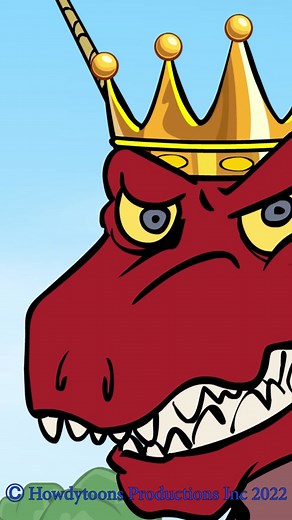 The meanest thing you have ever met, T-Rex is here to tell you that he is the king. What do you think, does he deserve the crown!? If not who should it go to? #trex #Howdytoons #dino #dinostory #dinosaur #rock