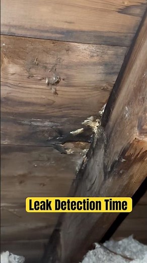 Major Attic Leak Found –Severe Wood Damage Repaired #ikoshingles #roofing #ikoroofing #affordable
