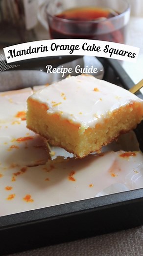 Recipe - Sharing my easy recipe for these Mandarin Orange Cake Squares 🍊🍰 These are soft, fluffy and nicely fragrant 😋 the best part? Look forward to using up 3 to 5 mandarin oranges easily depending on how juicy they are, or how zesty you would like these to be! As with all my recipes, these Mandarin Orange Cake Squares are easy to make and effortlessly delicious 😋 you can also use the everyday oranges that we have! Btw, check out my citrusy orange cupcake recipe for other ideas on how you 