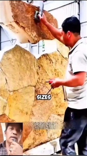 ancient craftsman's idea of ​​installing natural stone without using cement#building