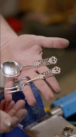 How to make a bracelet out of a fork and spoon. #howto #spoonring #spoonandfork #diyhandmade