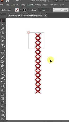 Red Geometric Texture Pattern | Illustrator #shorts