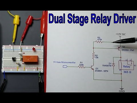 #14: Dual-stage High-side Relay Control Circuit on a Breadboard