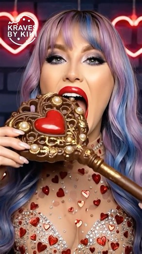 Kiki | AI ASMR Creator on Instagram: "“I have the key to your heart…” 🤫🔑❤️ Crunching a chocolate key for Valentine’s week — sweet, smooth, and impossible to resist. Soft whisper. Chocolate snap. Love-flavored ASMR 😌🎧 Did this win your heart or make you hungry? 👀 #asmrreels #foodasmr #satisfyingvideo #reelsusa #viralreeĺs AI ASMR chocolate key, Valentine ASMR eating, whisper ASMR food, romantic ASMR video, satisfying chocolate crunch, relaxing eating sounds, no talking ASMR, visual ASMR reel