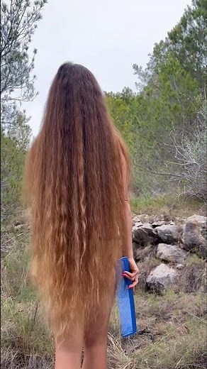 Walking in Beautiful Nature with My Very Long Natural Hair 🌿✨️