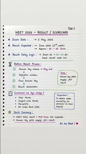 NEET 2026 Answer Key: Is Din Hogi Release! ✅ NTA Official News #ScoreCard #NTAOfficial #NEETUpdate