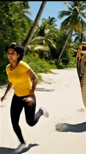 Alone Girl on Beach Faces Giant Anacondas in Forest | Jungle Adventure story || snake video