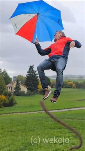 OMG Sturm reißt Mann in den Himmel - noch mal Glück gehabt