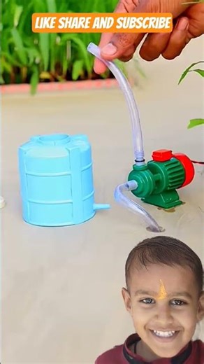 Mini Tractor Water Fill Scene 💧🪣 | Tap Se Bucket Full 😍 | DIY Toy Short @A1MTKIDS #shorts