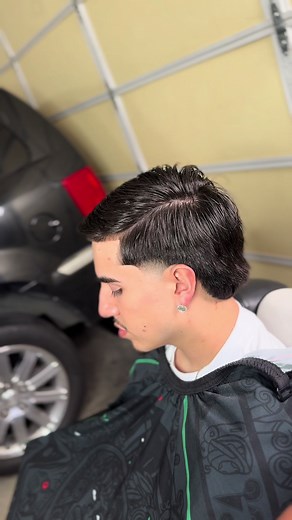 Classic Comb Over with Mid Taper Hairstyle